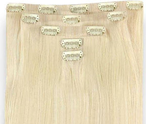 #613 Blonde Straight Seamless Clip-In Extensions